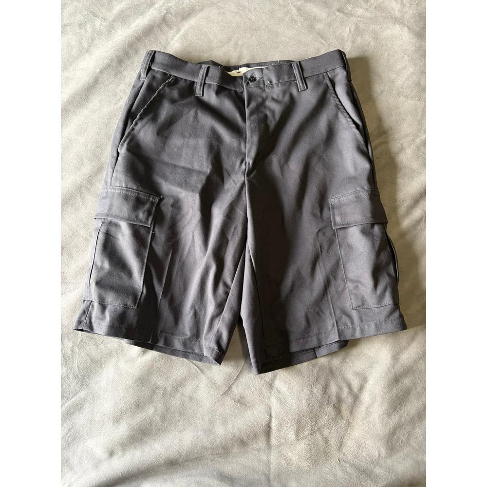 Aramark Authentic Mens Cargo Shorts Charcoal Grey Workwear Utility